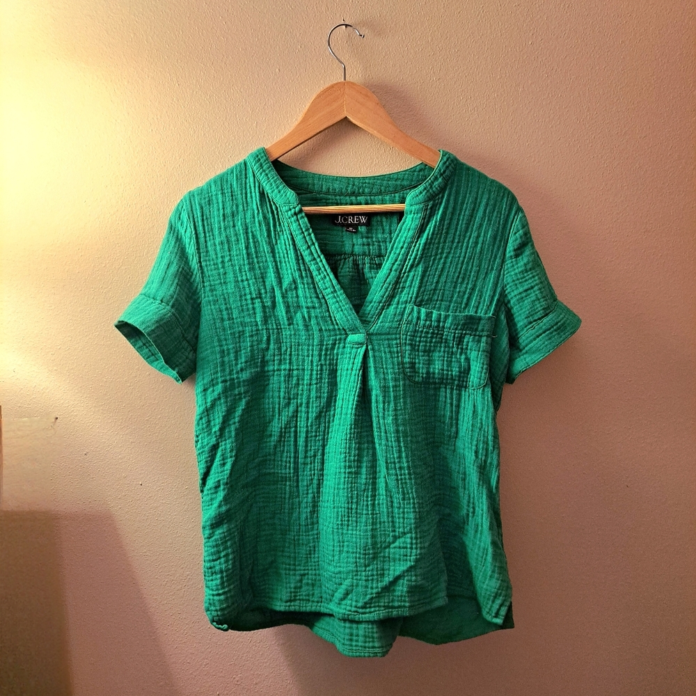 J Crew Gauze Top XS